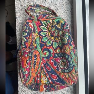 Vera Bradley Cross Body Bag Blue Peacock Green - Good Condition